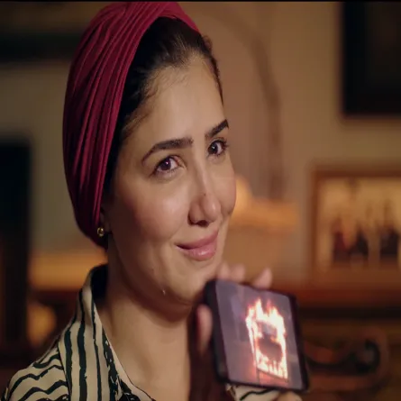 مي عمر- الصورة من شاشة عرض مسلسل نعمة الأفوكاتو