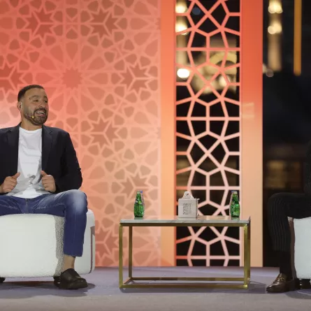 أحمد السقا وقصي خولي من الجلسة الحوارية - تصوير محمد فوزي