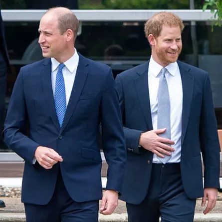 الأمير ويليام والأمير هاري Prince William and Prince Harry أثناء الكشف عن تمثال والدتهما (مصدر الصورة: Dominic Lipinski / POOL / AFP)