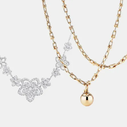 ٌقلادات ذهب وألماس من أشهر الدور العالمية