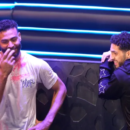 مصطفى شوبير وأبو جبل من برنامج رامز جاب من الآخر - الصورة من حساب رامز جلال على X