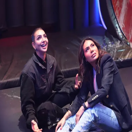 هبة الحسين ولبنى عبد العزيز - الصوة من حساب رامز جلال على X