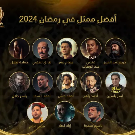 قائمة أفضل ممثل - الصورة من حساب جوائز النقاد للدراما العربية على الفيس بوك
