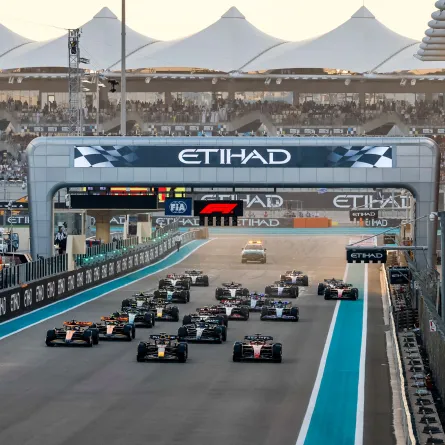 سباق جائزة الاتحاد للطيران الكبرى للفورمولا 1. الصورة من مكتب أبوظبي الإعلامي