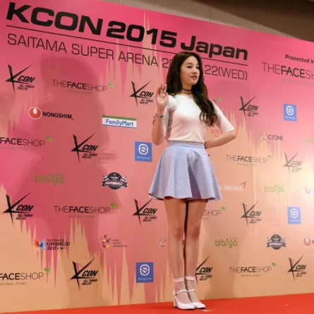 بارك بورام في سايتاما سوبر أرينا في سايتاما (Park Boram in the Saitama Super Arena in Saitama). مصدر الصورة: TOSHIFUMI KITAMURA / AFP