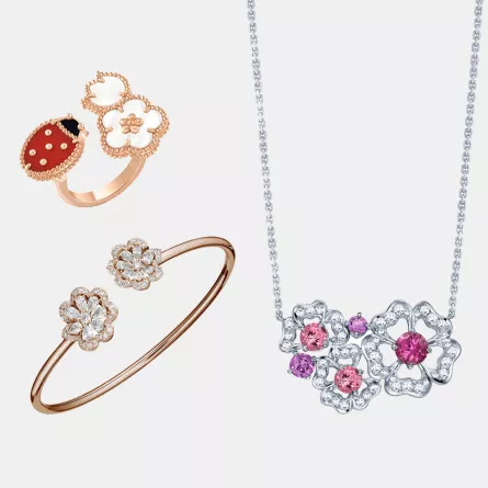 مجوهرات بأشكال الورود من أشهر الدور العالمية