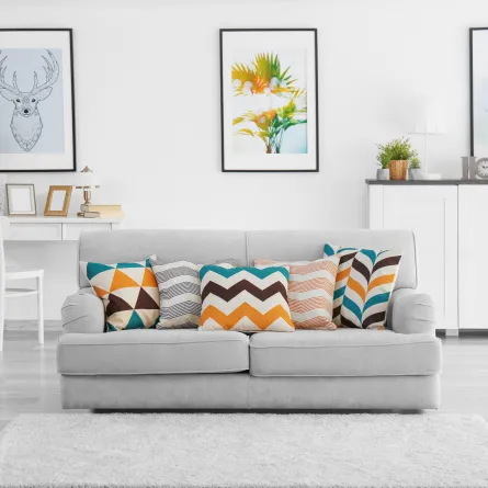 كنبة تتقدم غرفة المعيشة المنزلية