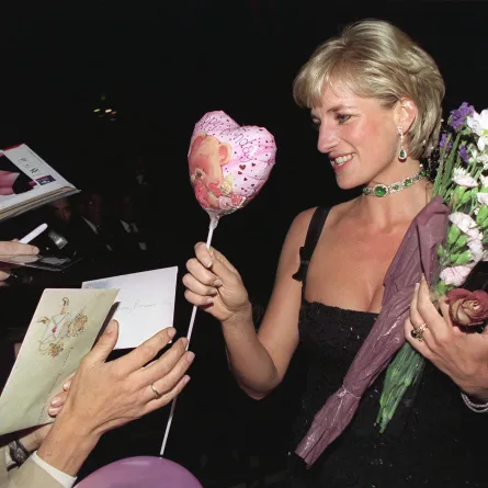 Diana, Princess Of Wales At The Tate Gallery On Her 36th Birthday On (1st July 1997) For A Gala To Celebrate The Tate's 100th Birthday (Photo by Tim Graham Photo Library via Getty Images)