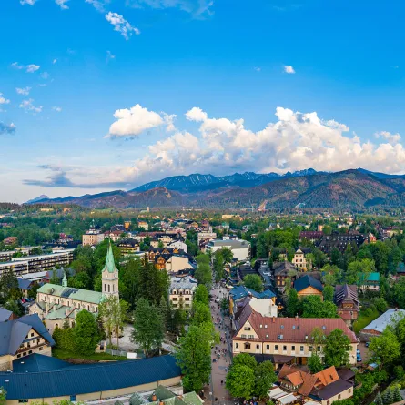 زاكوباني تقع في جنوب بولندا 