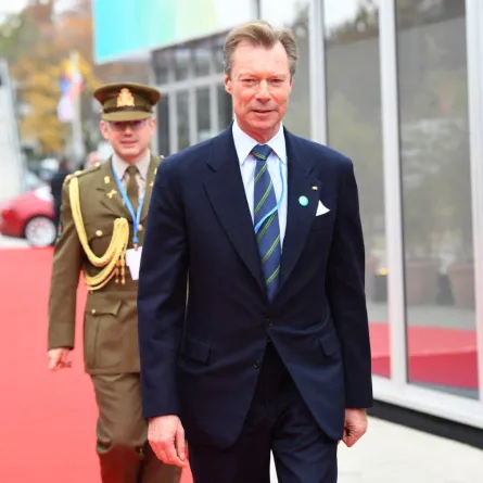 هنري دوق لوكسمبورغ الأكبر في بون غرب ألمانيا (Henri, Grand Duke of Luxembourg in Bonn, western Germany). مصدر الصورة: Patrik STOLLARZ / AFP