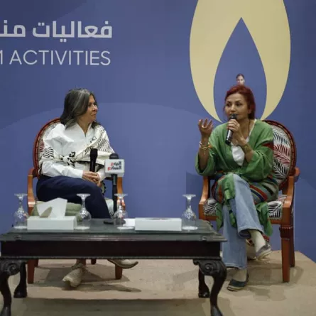 هالة خليل وسلوى محمد علي على هامش مهرجان أسوان الدولي لسينما المرأة - خاص سيدتي - تصوير ندى محسن