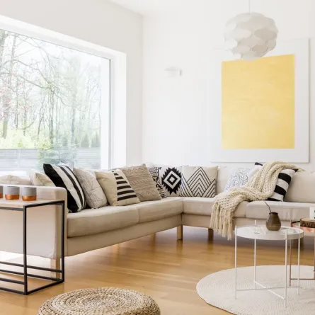 ديكور رائق يميز غرفة المعيشة 