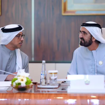 الشيخ محمد بن راشد آل مكتوم يترأس مجلس الوزراء. الصورة من الحساب الرسمي للشيخ محمد على منصة x