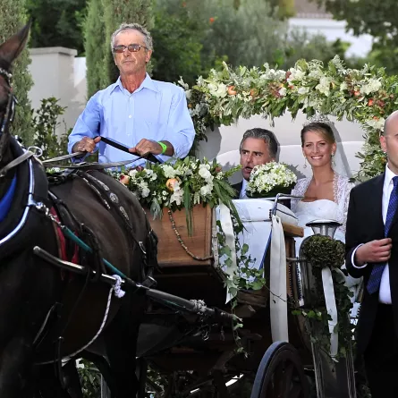 الأميرة تاتيانا Tatiana Blatnik في حفل زفافها عام 2010 (مصدر الصورة: LOUISA GOULIAMAKI / AFP)