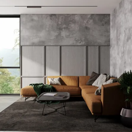 غرفة المعيشة تتمتع بديكور متناسق