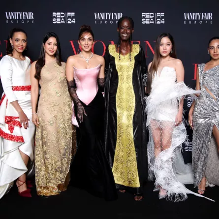أضوى فهد، أسيل عمران، كيارا أدفاني، راماتا تولاي سي، ساروتشا شانكيمها، سلمى أبو ضيف يحضرن حفل "النساء في السينما" في مهرجان البحر الأحمر السينمائي الدولي بالشراكة مع فانيتي فير أوروبا في مدينة كان الفرنسية. مصدر الصورة: Daniele Venturelli/Getty Images for Red Sea International Film Festival