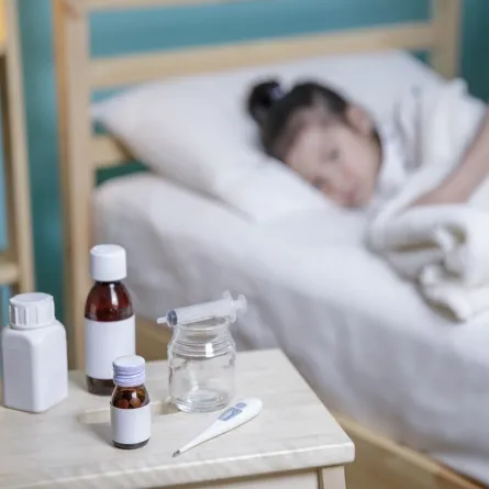 صورة لطفلة مريضة