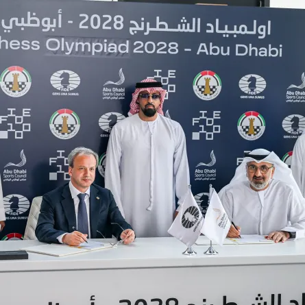 استضافة أبوظبي لأولمبياد الشطرنج 2028 - مصدر الصورة حساب وكالة انباء الإمارات وام