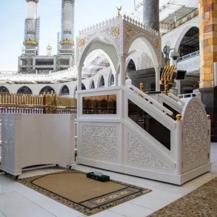 منبر الخطبة - مصدر الصورة  حساب الشؤون الدينية على منصة إكس