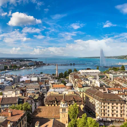 إطلالة على مدينة جنيف