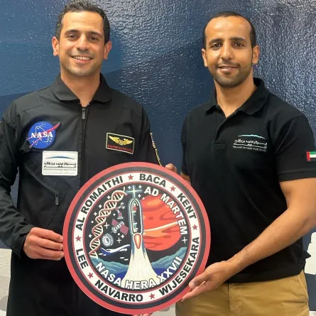 عضو طاقم المحاكاة شريف الرميثي. الصورة من الحساب الرسمي لمركز محمد بن راشد على منصة x