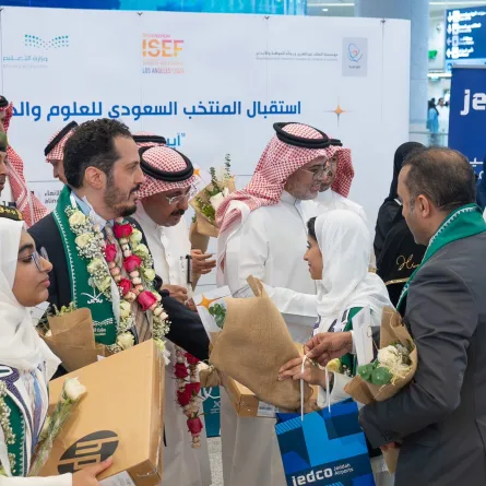 استقبال حافل وشعبي لأبطال آيسف. الصورة من الحساب الرسمي لموهبة على منصة x