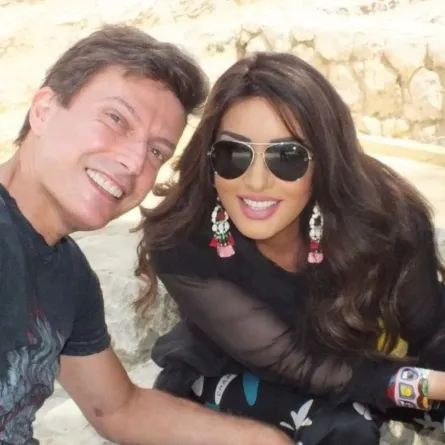 لطيفة برفقة طوني صوايا- الصورة من صفحتها على منصة إكس 