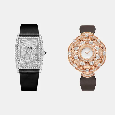 ساعات بأساور ساتان