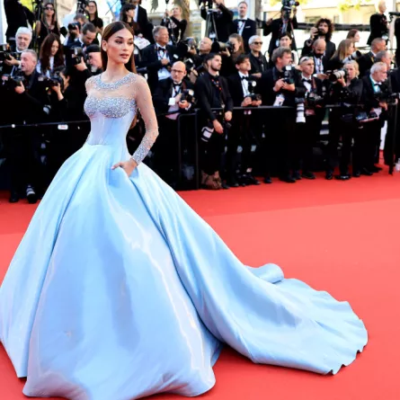 ( Neilson Barnard/Getty Images العارضة بيا فورتزباخ  في مهرجان كان السينمائي 2024  (مصدر الصورة 