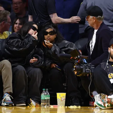 نورث ويست North West في مباراة لكرة لكرة السلة (مصدر الصورة: RONALD MARTINEZ / GETTY IMAGES NORTH AMERICA / Getty Images via AFP)