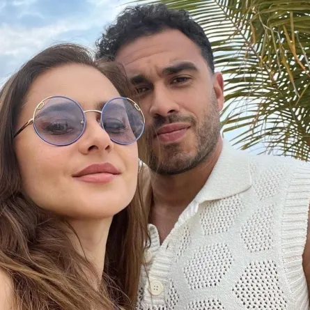 نيللي كريم وطليقها هشام عاشور- الصورة من حسابها على إنستغرام