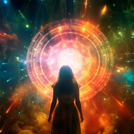 شابة تسير بحذر