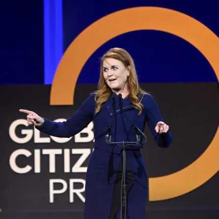سارة فيرغسون في أستوديوهات سبرينج في مدينة نيويورك (Sarah Ferguson at Spring Studios in New York City). مصدر الصورة: Noam Galai/Getty Images/AFP