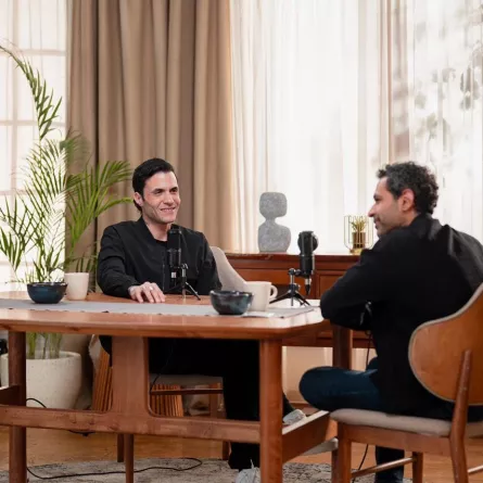 صدقي صخر وأمير عيد- الصورة من المركز الإعلامي للبودكاست