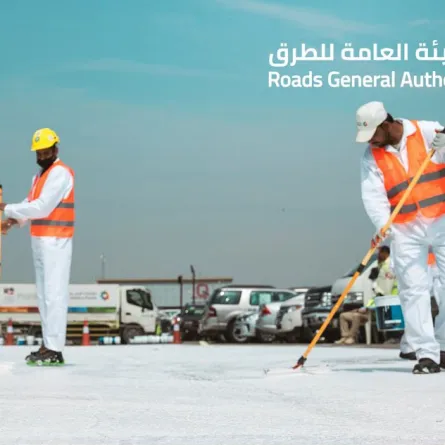 تجربة تقنية جديدة لتبريد الطرق - الهيئة العامة للطرق في المملكة العربية السعودية
