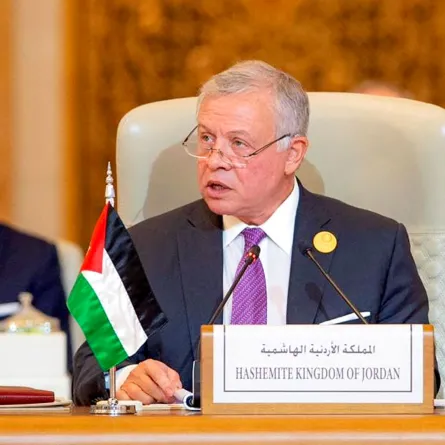 الملك عبدالله الثاني في الرياض (King Abdullah II in Riyadh). مصدر الصورة: SAUDI PRESS AGENCY / AFP