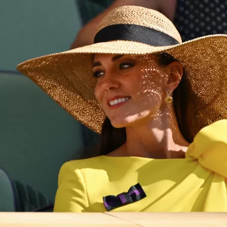 كاثرين في نادي عموم إنجلترا للتنس في ويمبلدون، جنوب غرب لندن (Catherine at The All England Tennis Club in Wimbledon, southwest London). مصدر الصورة: SEBASTIEN BOZON / AFP