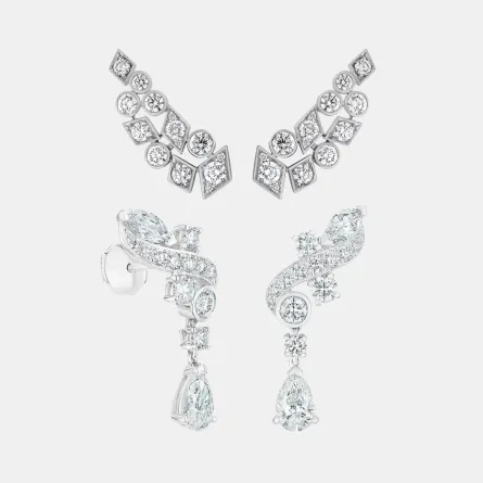 أقراط ألماس متسلقة 