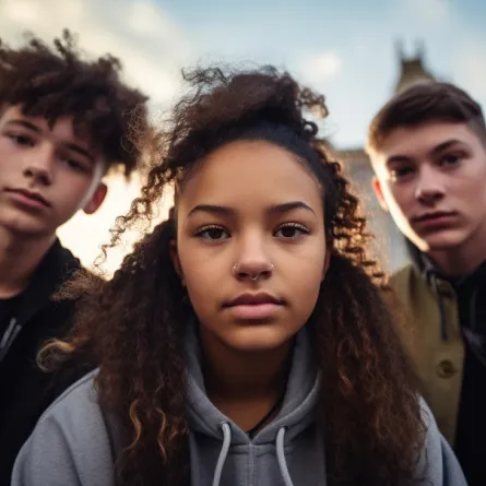 صورة لثلاث مراهقين