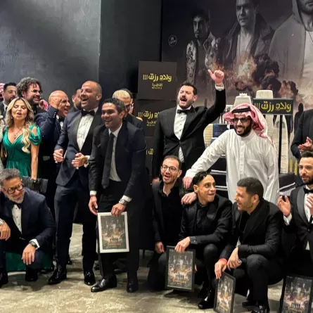 الأستاذ تركي آل الشيخ رئيس مجلس إدارة الهيئة العامة للترفيه السعودية مع فريق فيلم ولاد عز 3