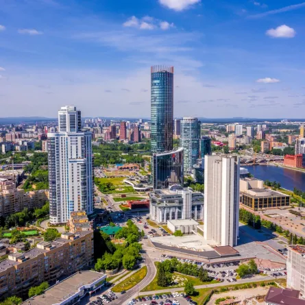 لقطة لوسط مدينة يكاترينبورغ في روسيا