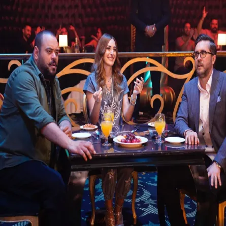 هشام ماجد ومحمد ممدوح وأمينة خليل من فيلم إكس مراتي