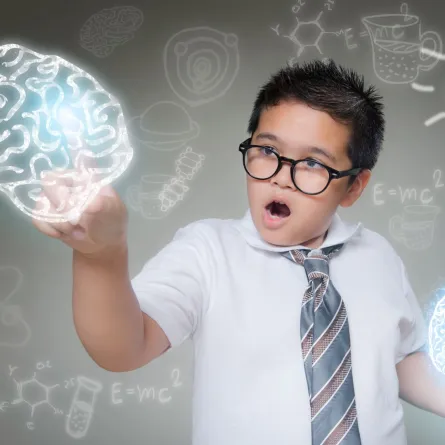 صورة تعبّر عن طفل بدماغ صحية