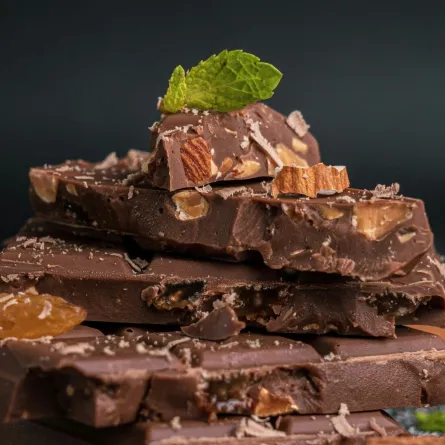 قطع من الشوكولاتة وإضافات لذيذة