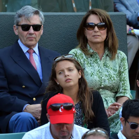 مايكل وكارول ميدلتون Michael Middleton and his wife Carole عام 2015 (مصدر الصورة: GLYN KIRK / AFP)