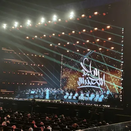 ماجد المهندس من على مسرح محمد عبده أرينا- الصورة خاصة بـ«سيدتي»