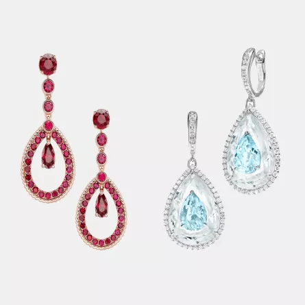 أقراط بتصميم القطرة 