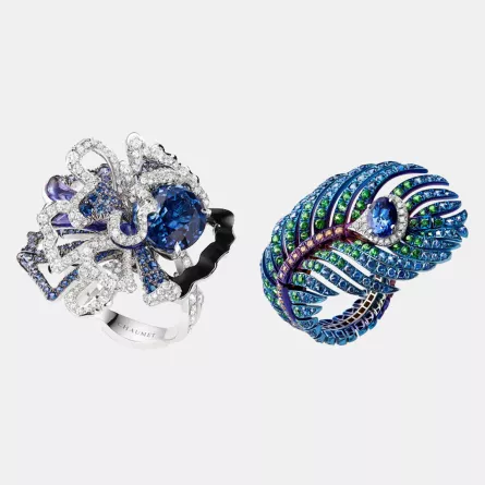 خواتم مرصوفة بحجر الياقوت الأزرق