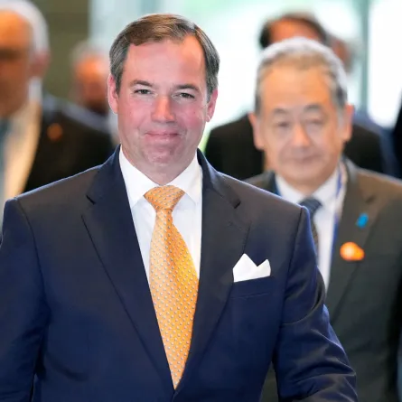 ولي عهد لوكسمبورغ غيوم في طوكيو (Luxembourg's Crown Prince Guillaume in Tokyo). مصدر الصورة: Franck ROBICHON / POOL / AFP