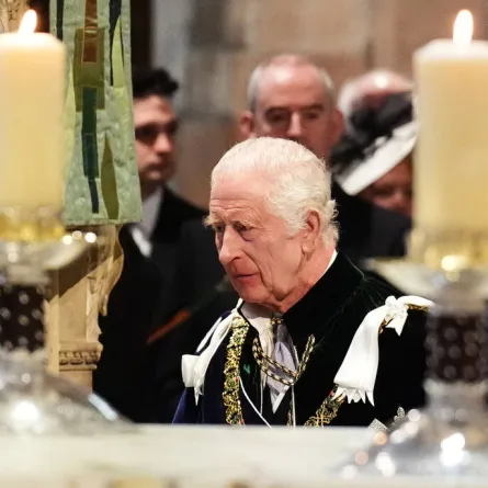 الملك تشارلز King Charles في الكنيسة (مصدر الصورة: Andrew Milligan / POOL / AFP)